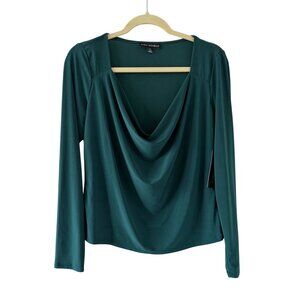 Sara Michelle  Draped Neck Top Sz XL Polyester/Spandex Womens Blouse. NWT